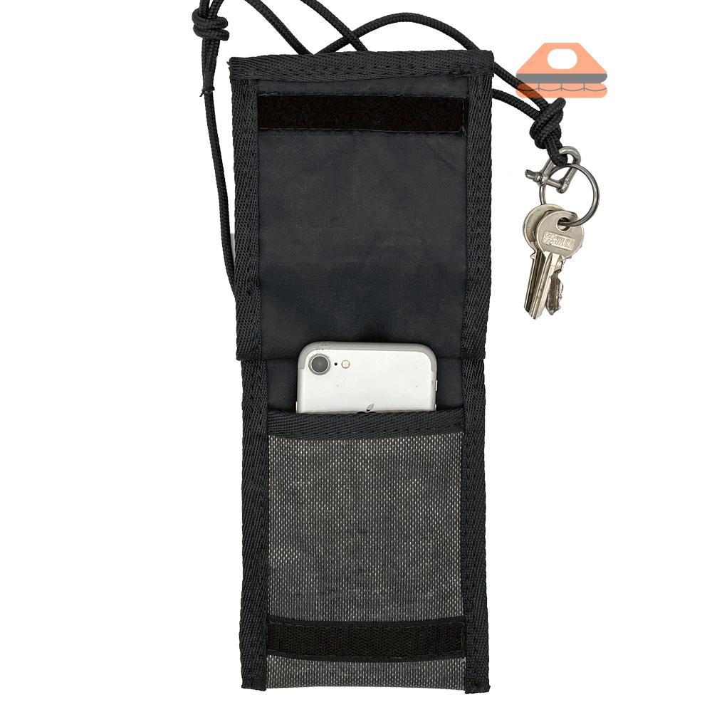 Charcoal gray PROA mobile phone case. Mini Waterproof Mobile Phone Bag