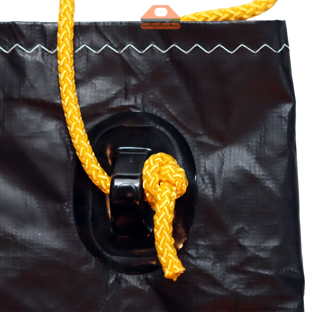 Shopping Bag BLACK SEA XL negra. Sostenible e Impermeable. Gran capacidad. Ideal para playa o ir de compras.